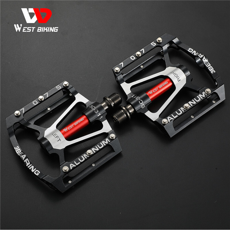WEST BIKING Bicycle Pedals 3 Sealed Bearing Aluminum MTB Road Bike Pedal 9/16 in