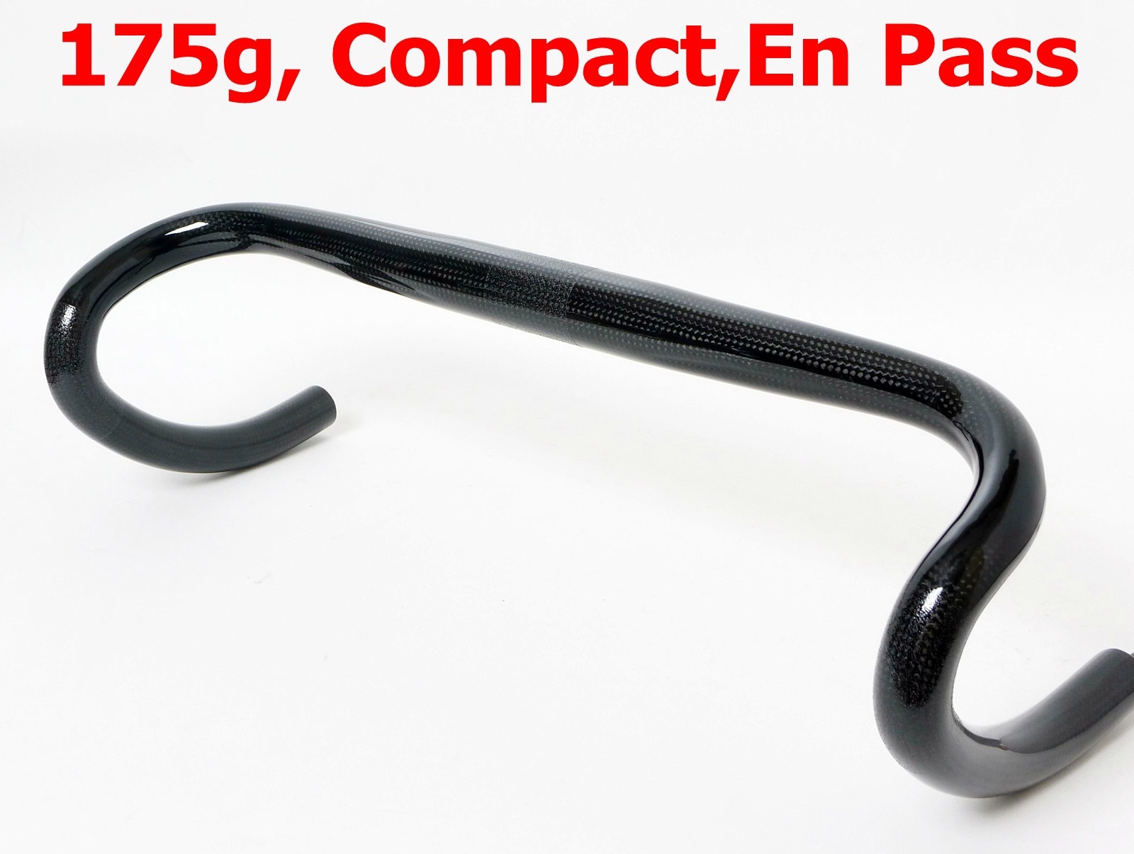 Ultralight 31.8 x 450mm 185g 3k carbon Compact Road Bike handlebar Black
