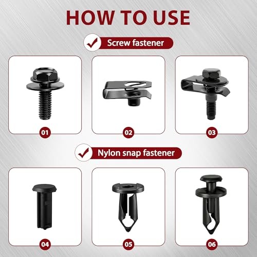 35PCS Universal Style Engine Under Cover Splash Shield Screws Universal Fit