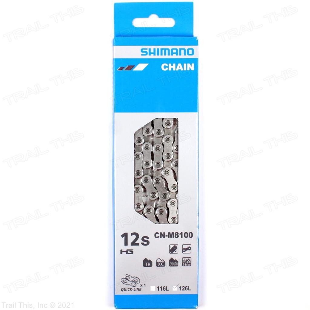 Shimano CN-M8100 XT HG 12 Speed Bicycle MTB XC Eduro Chain 126-Links Silver