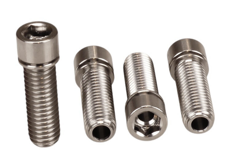 TITANIUM BMX Bicycle Stem HOLLOW Cap Bolt Set M8 X 1.25 X 24mm (10mm head) (Set