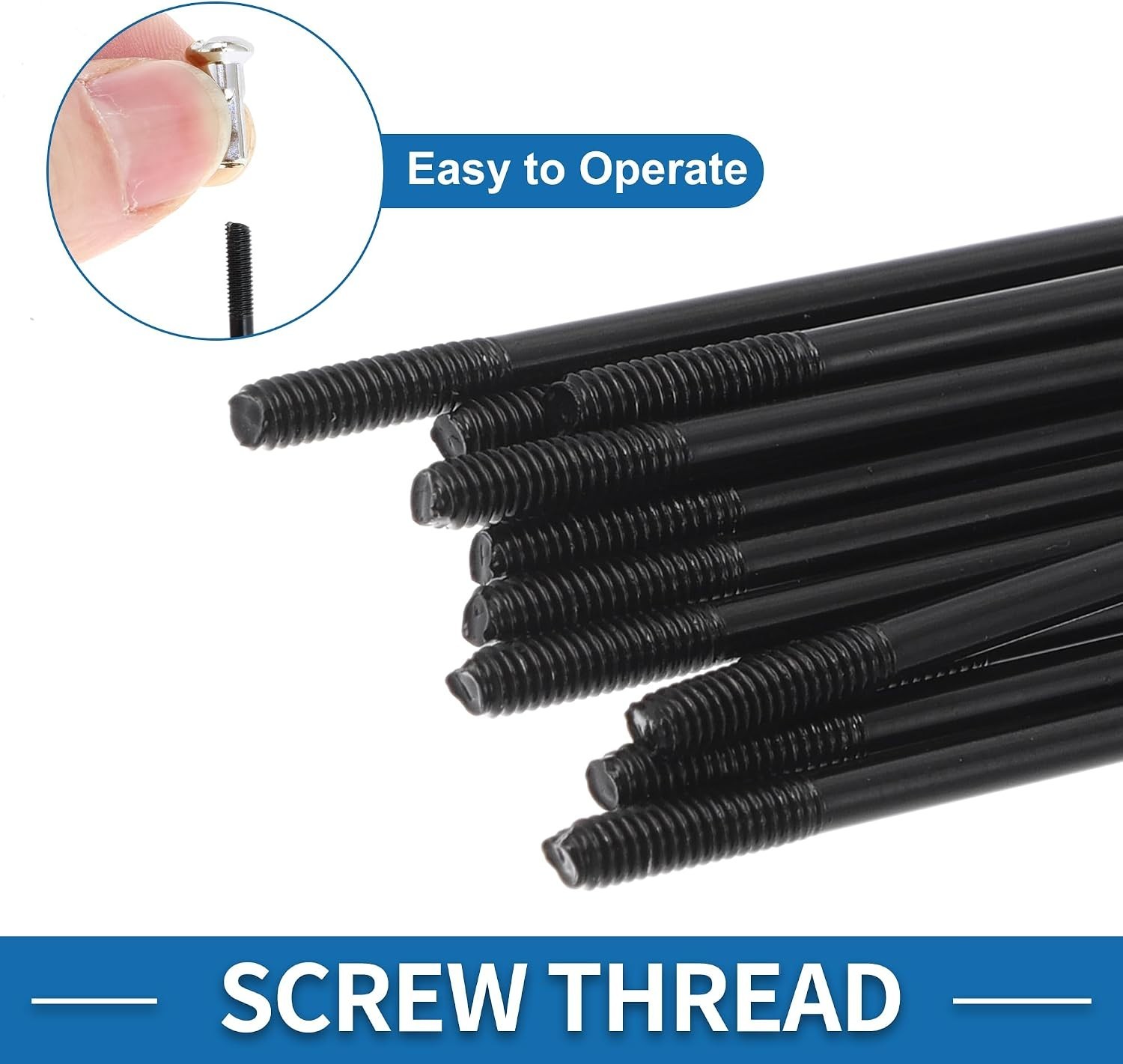 14G 152mm Length Bike Wheel Spokes 304 Stainless Steel Black 1 Set