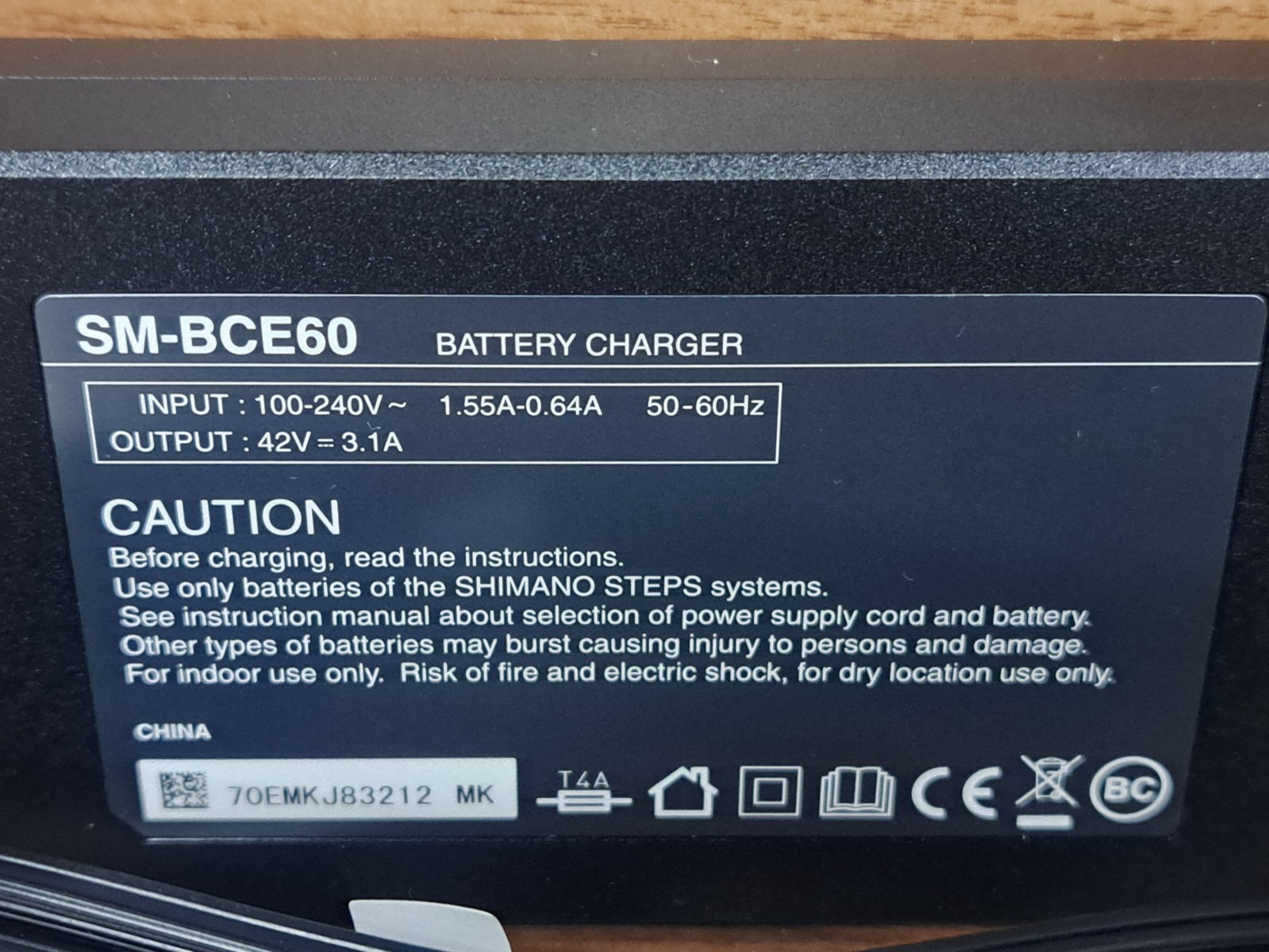 SHIMANO Steps EC-E6000-2 Charger BT E6000 E6010 E8000 SM-BTE60 – NEW