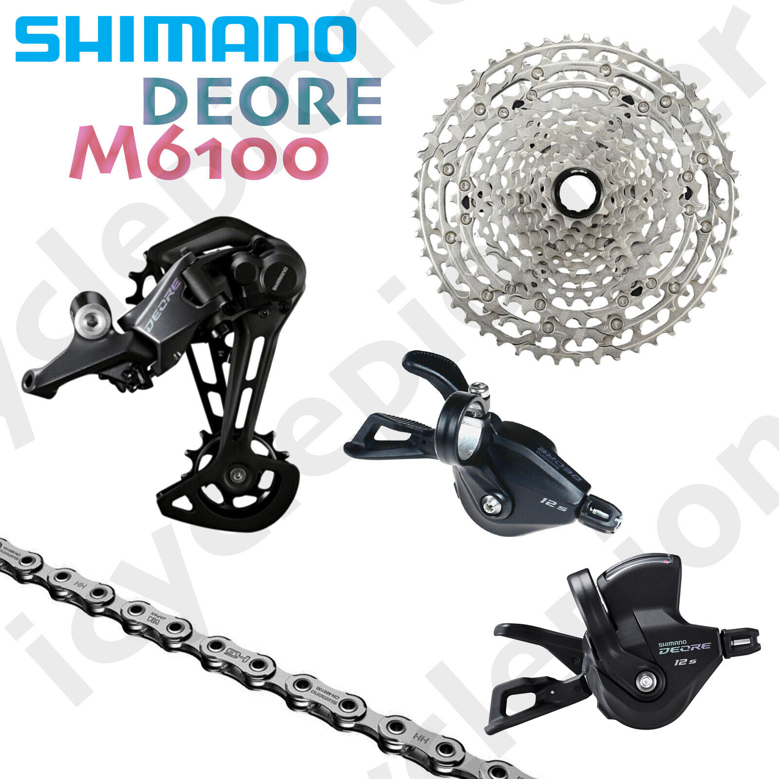 MTB Shimano Deore M6100 12s 4pcs Mountain Bike Groupset NEW RD/CS