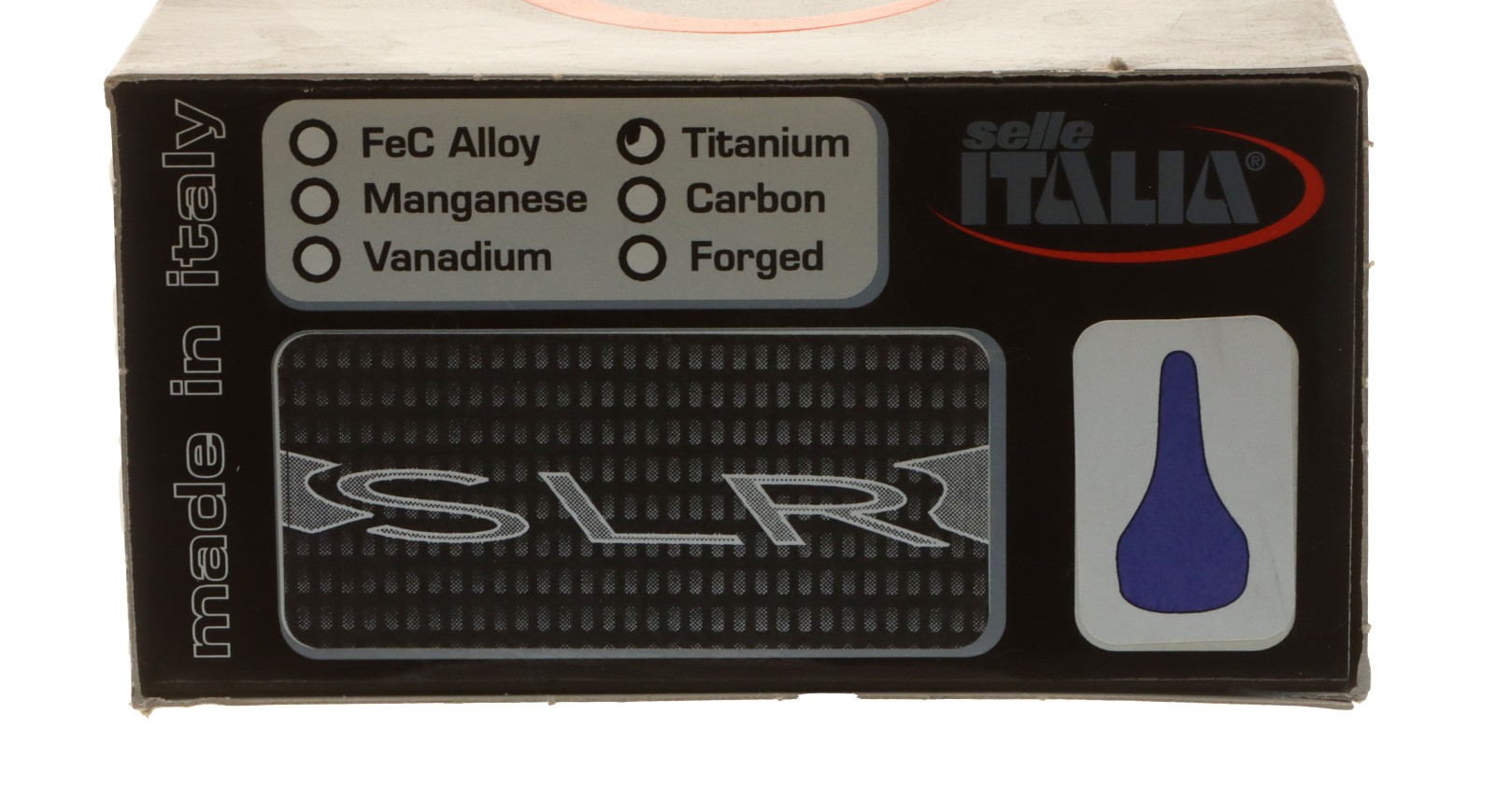 Selle Italia SLR Saddle Carbon Fiber Titanium Rails Blue Leather NIB NOS NEW