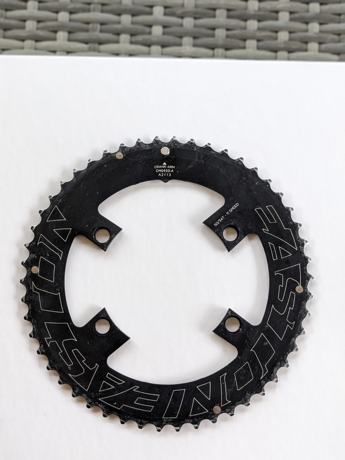 Easton 50t Outer Chainring 11 Speed Black, Shimano asymmetrical 110bcd