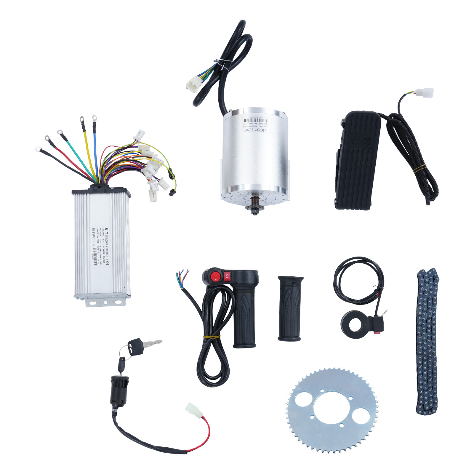 2000W 60V Electric Brushless DC Motor W/ Controller Kit Scooter Go-kart Tricycle