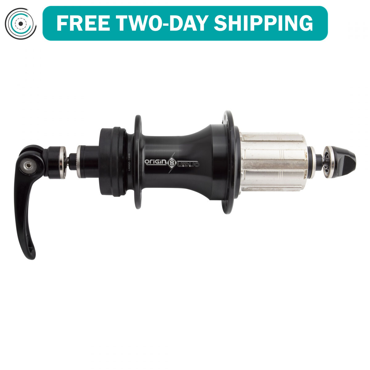Origin8 RD-1120 Road Disc Hubs 24H Blk 8-11s Cass Skewer Included