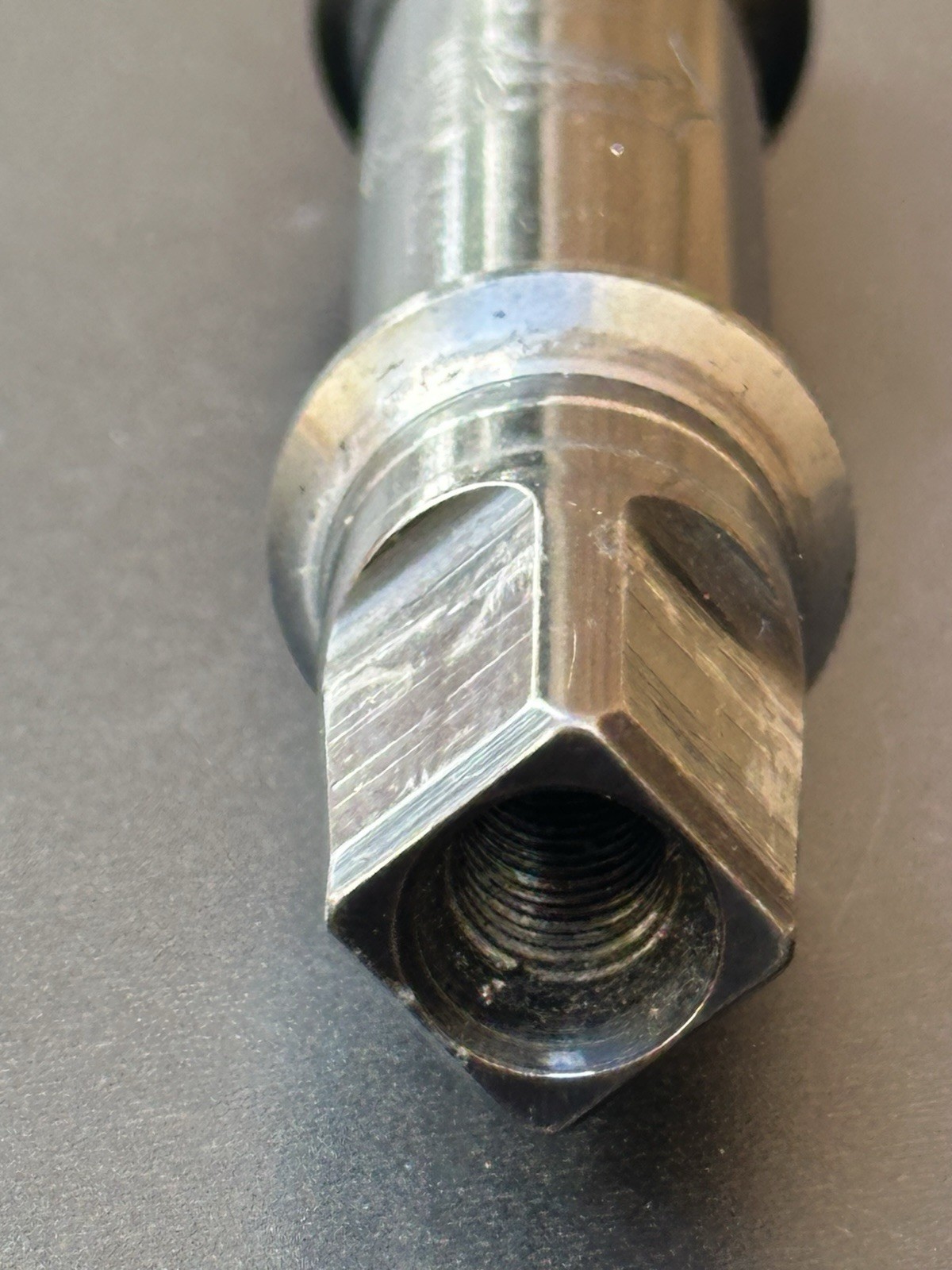Vintage Campagnolo Athena 114mm 68-SSg Bottom Bracket Spindle Black
