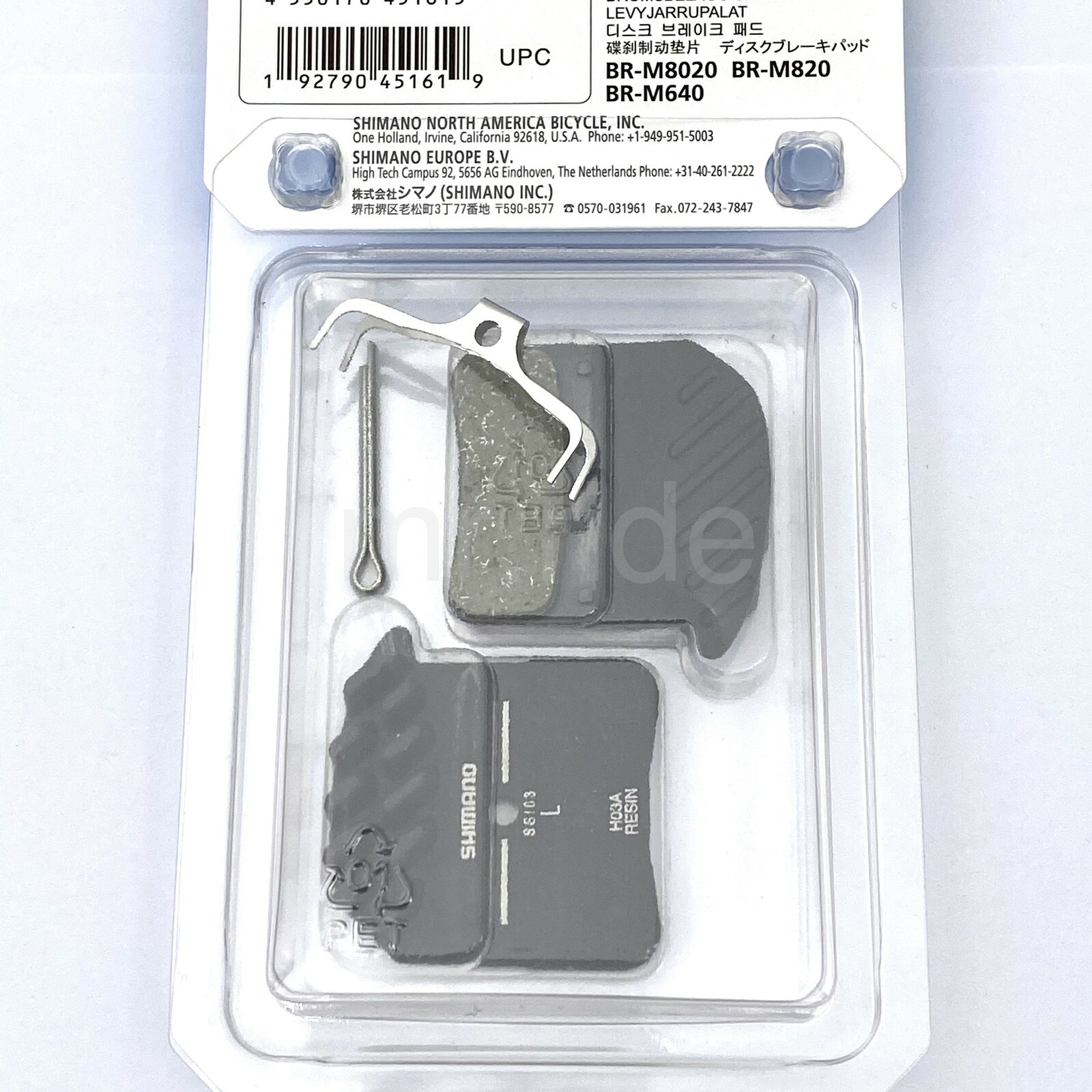 Shimano H03A Resin Disc Brake Pad +Ice-Tech Fin for XT BR-M8020/Saint M820,Zee