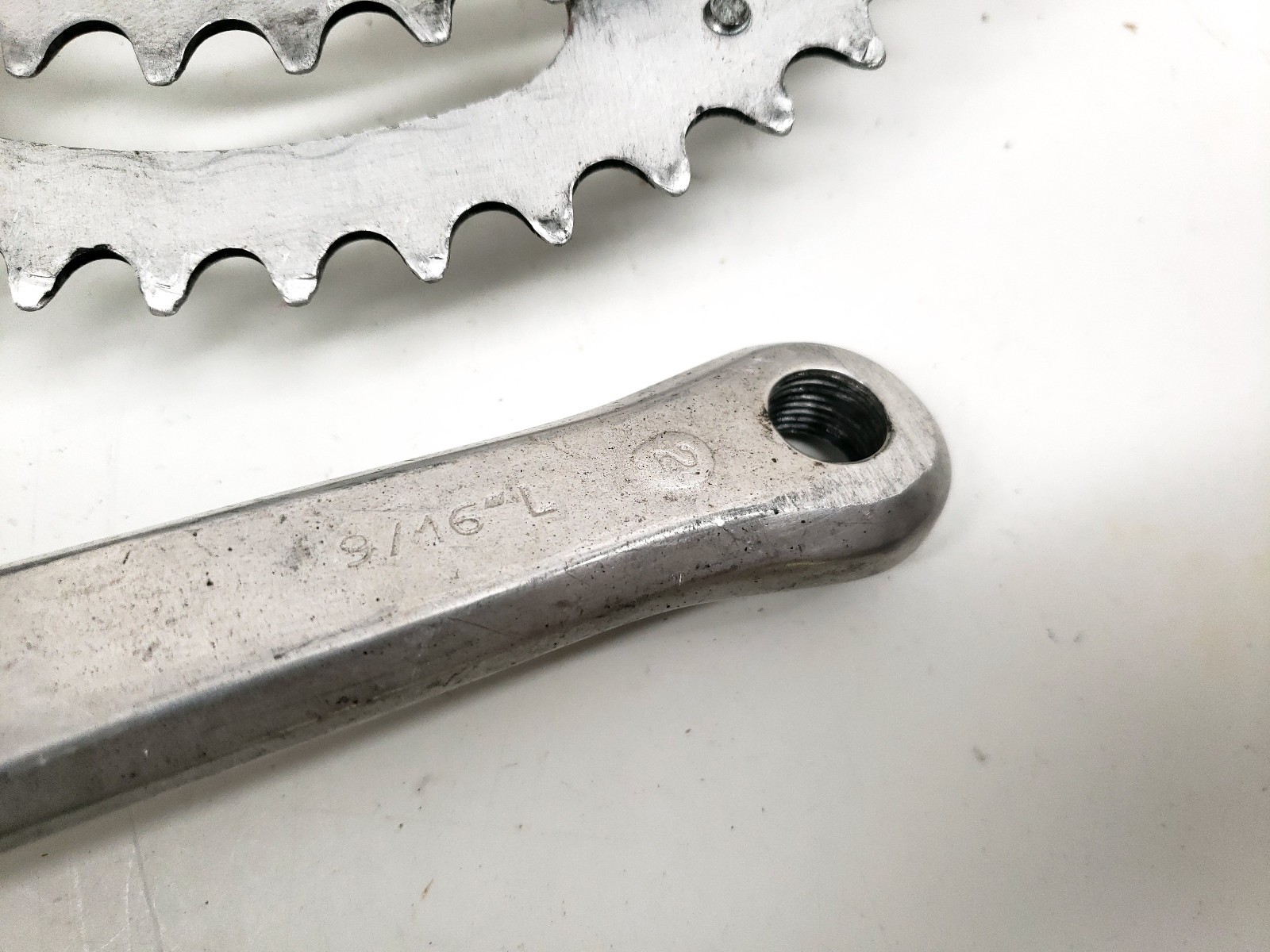 Nervar Square Taper Double Silver Aluminum 122BCD Crankset 52/42t 170mm