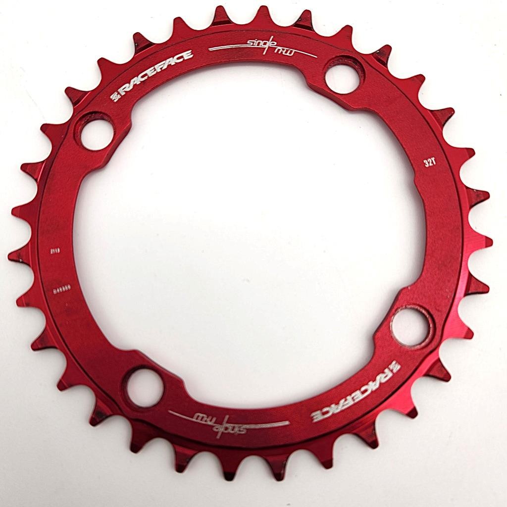 RaceFace Narrow Wide Red 104mm 32T BCD Bicycle Chainring USED