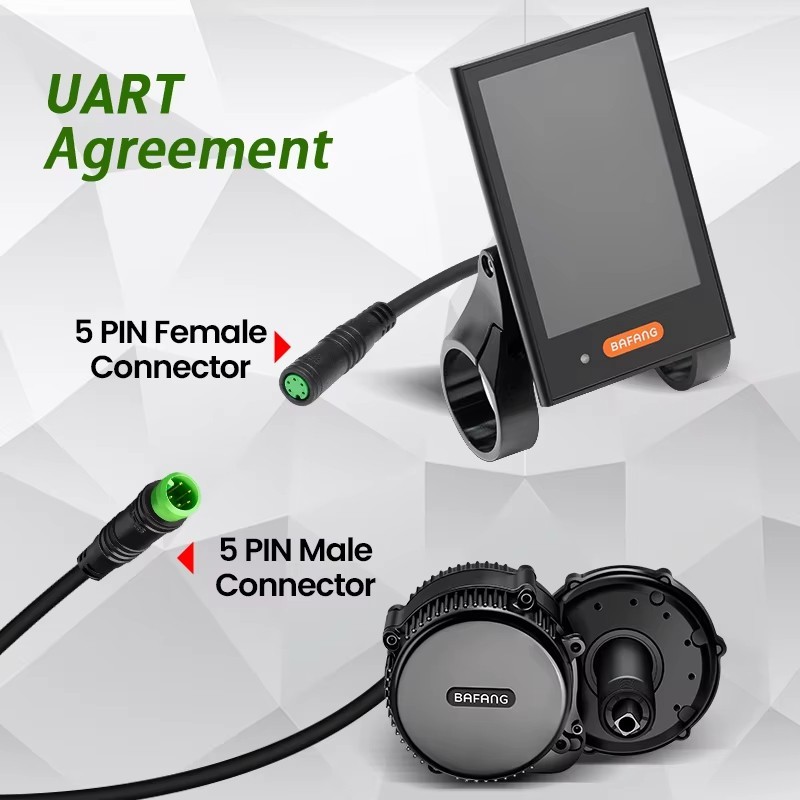 BAFANG LCD color DPC18 Display UART protocol For Bafang Mid Motor BBS01/02/HD