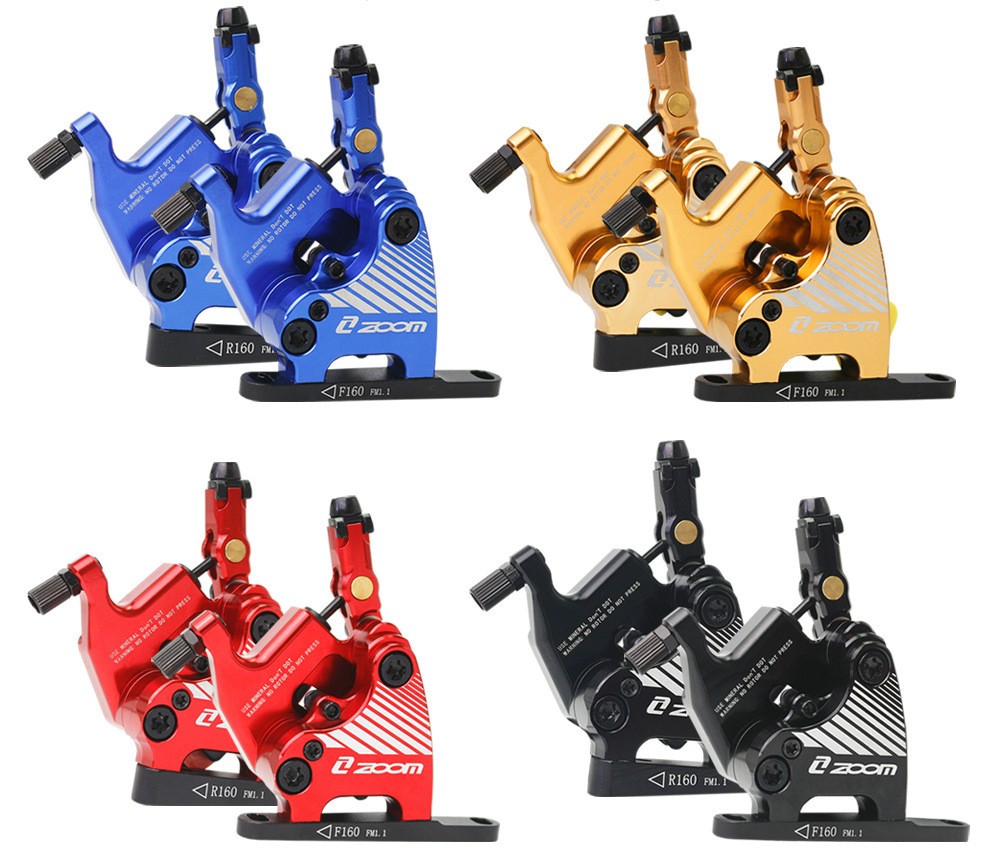 ZOOM HB110 Semi Hydraulic Flat Mount Disc Brake Caliper Set for Road Bike CX