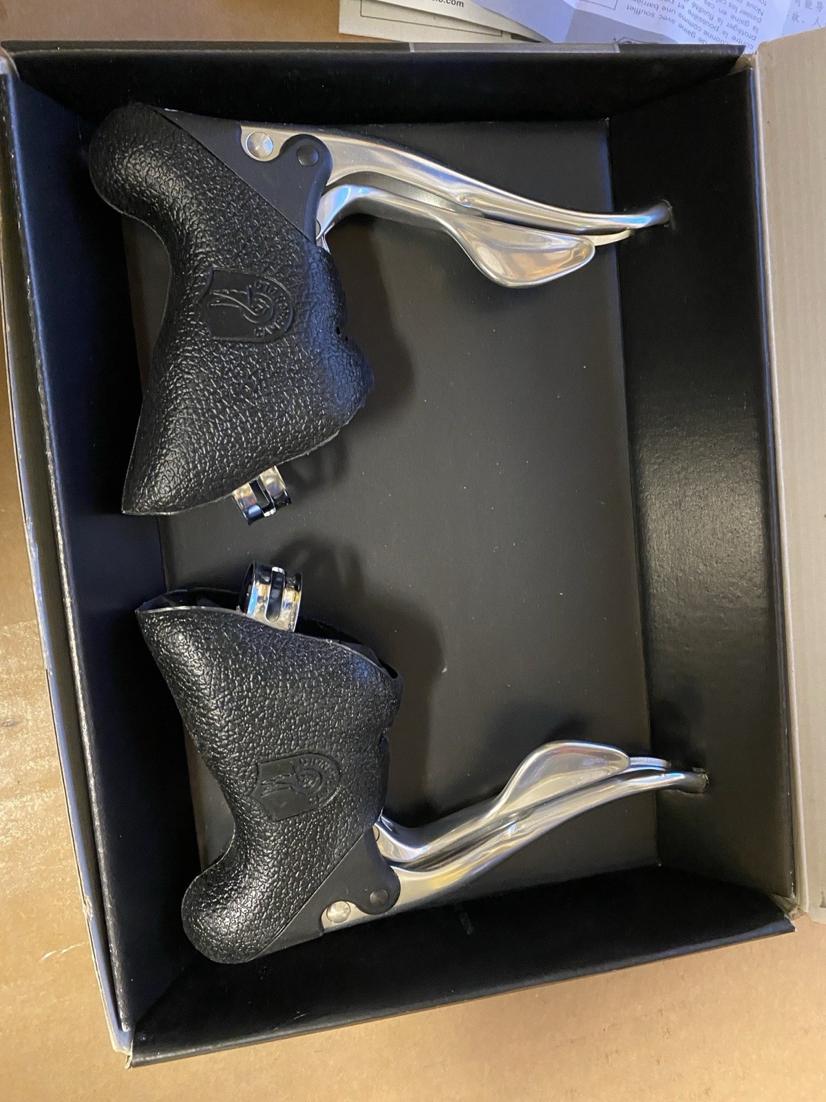 Campagnolo Veloce 10 Speed Ergopower Brake Levers Shifters Silver 2006 NOS NEW