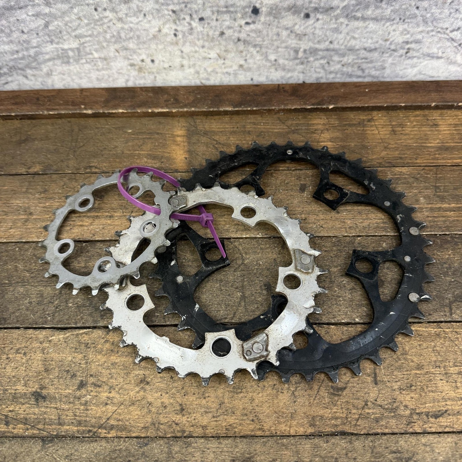 Vintage Shimano Deore Chainring Set 94 BCD Hyperdrive-C SG Triple 90s MTB