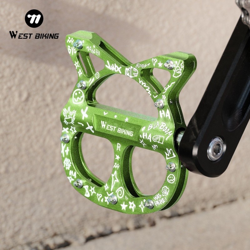 West Biking Cats Cycling Platform Pedals 3 Bearings Aluminum Bicycle Pedals