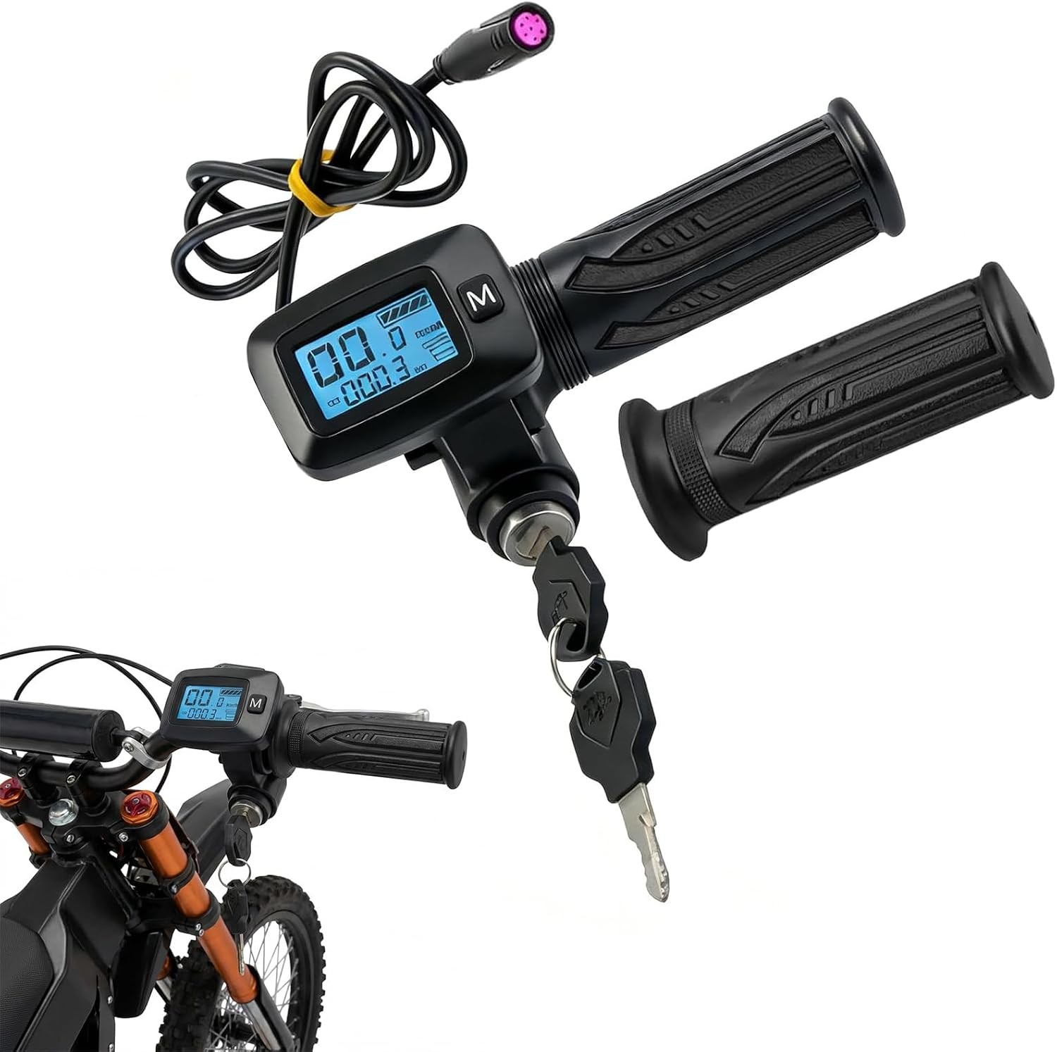 Throttle for Tuttio Soleil 01 Electric Dirt Bike, 48V LCD Display with M Key