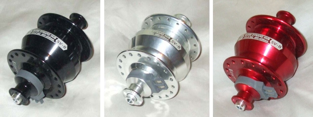 Shutter-Precision (SP) SV-8 Dynamo Hub, 6V 3W, 100mm, QR