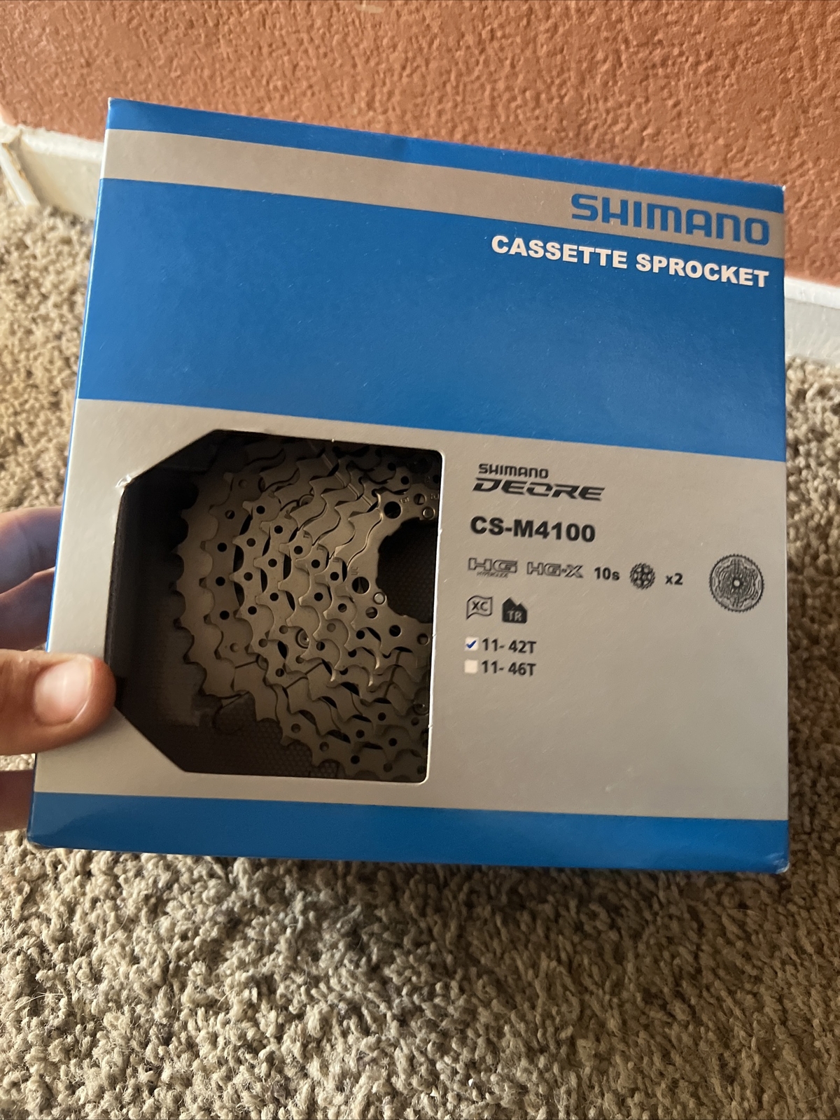 SHIMANO DEORE CS-M4100 CASSETTE, 10 SPEED, 11-42T, SILVER, ECSM410010142