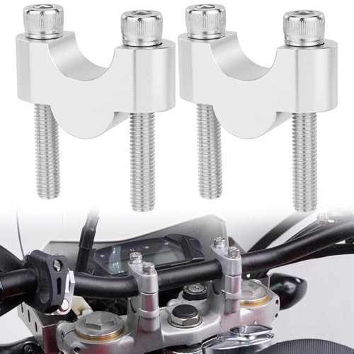 22mm Handlebar Risers 7/8’’ Motorcycle ATV Dirt 20mm(0.78inch) Sand Silver