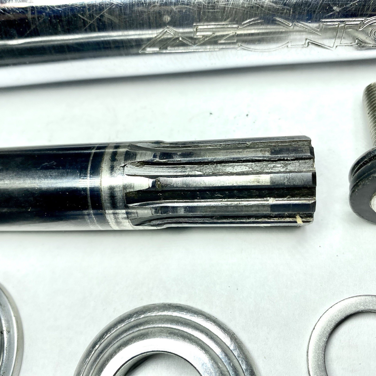 Vintage Azonic 454 180mm Chromoly Cranks Chrome Sealed Bottom Bracket BMX MTB