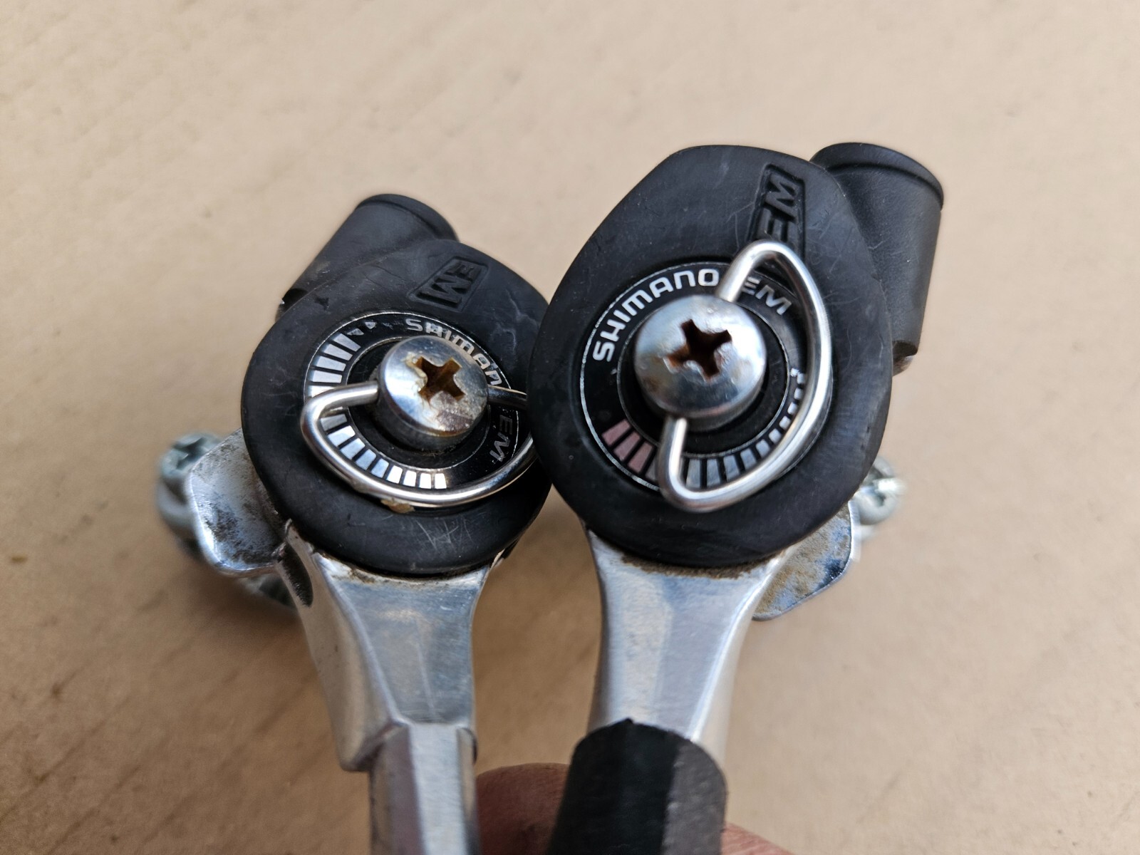 Vintage Shimano EM Ratcheting Thumb Shifters SL-MT50 3×6 6 Speed Japan