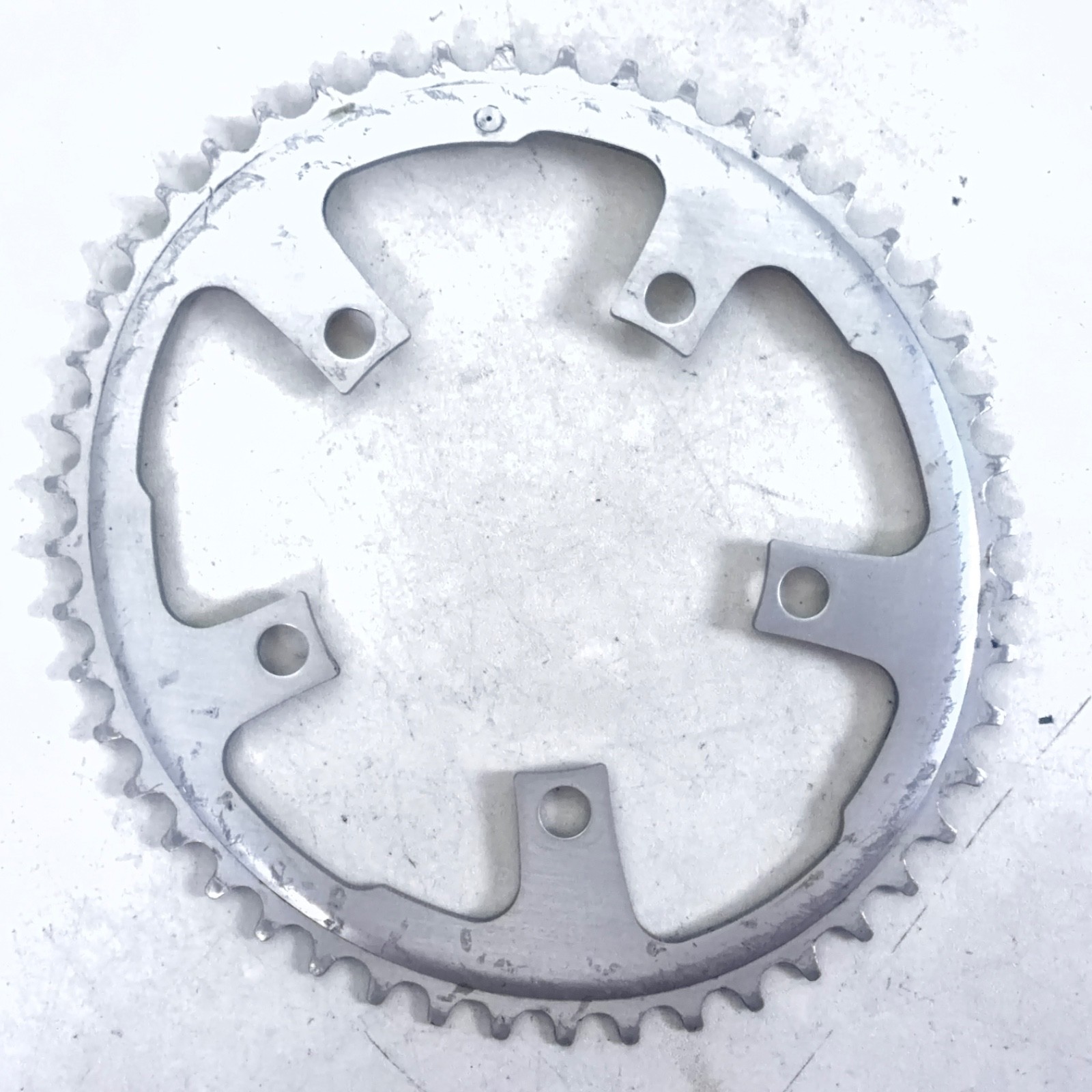 Sugino Cycloid Oval Chainring 48 Tooth Alloy Silver 110 BCD 86g