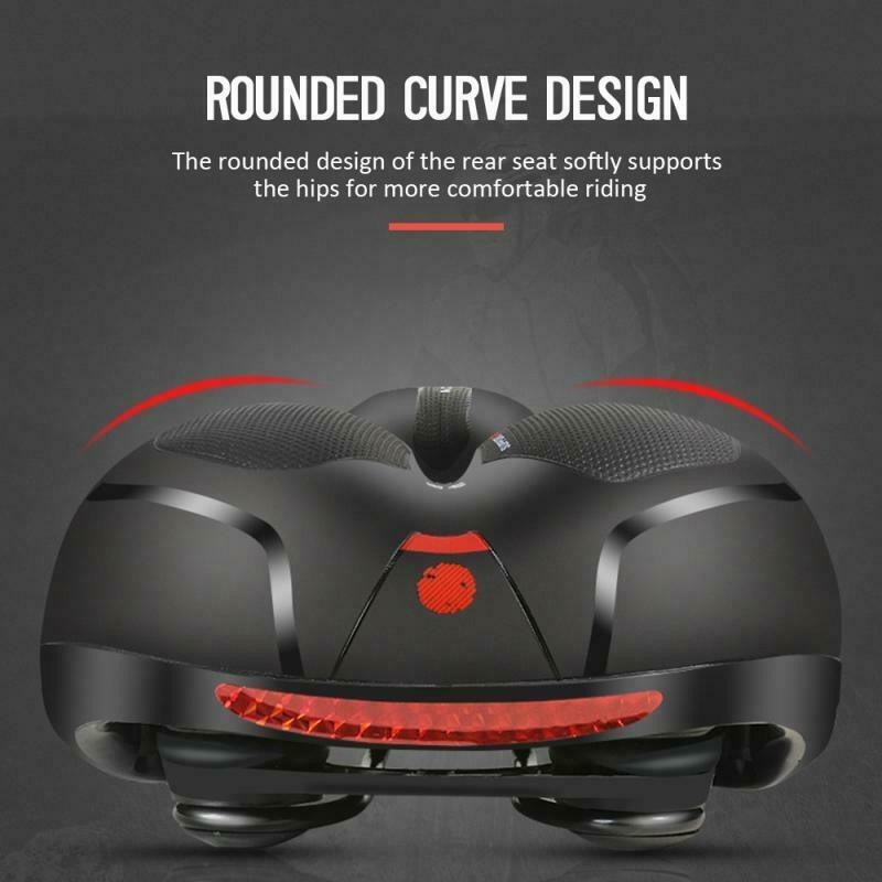 Bike Seat Cushion with Dual Shock Absorbing Ball Waterproof Wide Bicycle Saddles