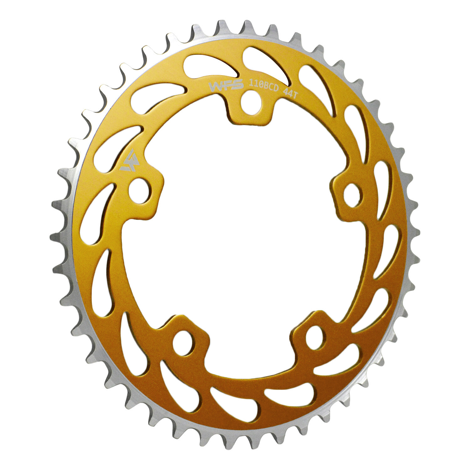 WFS Helix Chainring 44T 1/8″ 110mm Old School BMX Single Speed Fixie , Gold