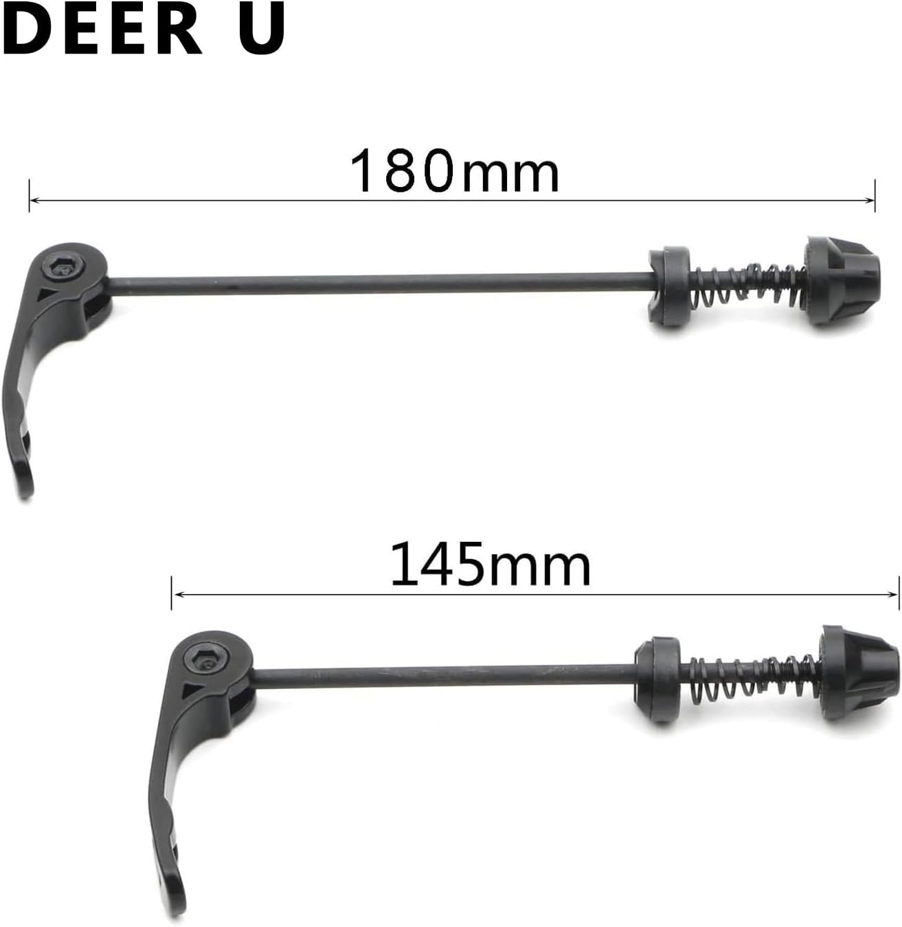 Unisex Durable Steel & Alloy Skewers for Road & Mountain Bikes – 145/180 mm
