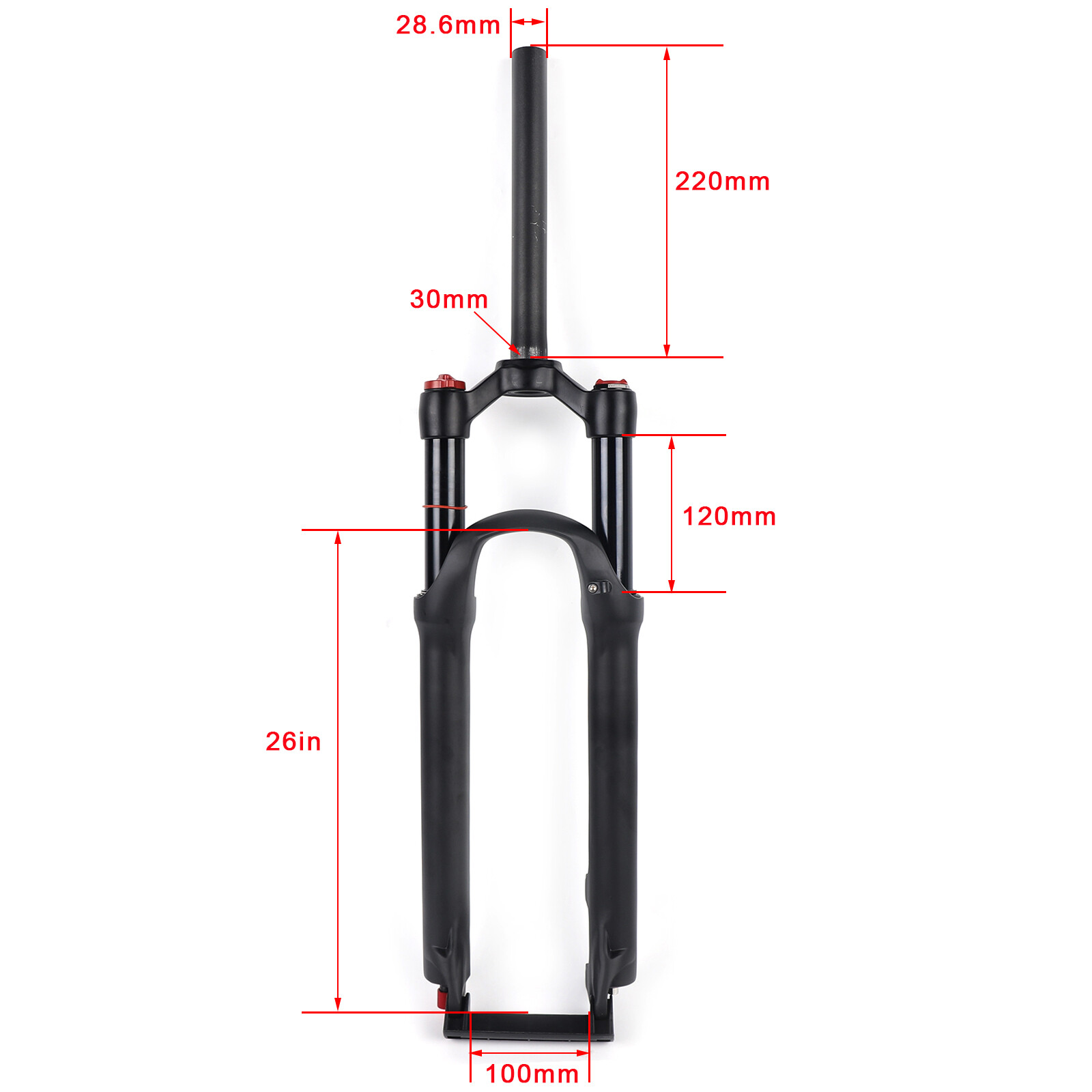 26-Inch Suspension Front Fork with Rebound Adjustment for Mountain Bikes