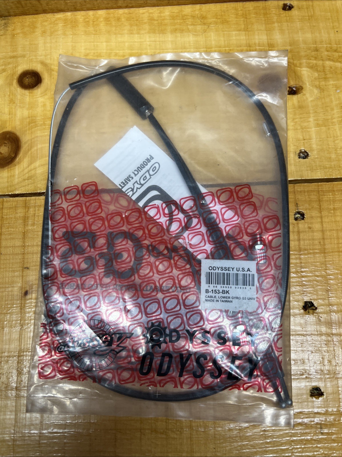 ODYSSEY Lower Gyro Cable G3 Universal (Black) NOS: B-153-BK