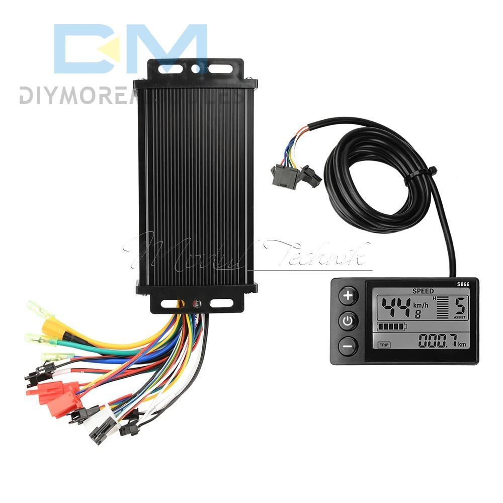 36V48V64V 30A Sine Wave Brushless Motor Controller 750-1500W Driver S866 LCD