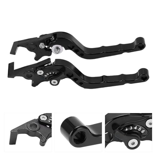 2Pcs Front Brake Lever, Universal CNC Aluminum Alloy Motorcycle Clutch Black