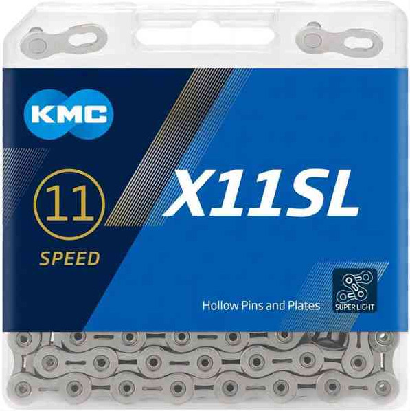 KMC X11SL Silver 11-Speed Road / CX Bike Chain 118L fits Campy SRAM Shimano