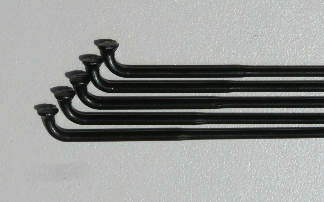 Custom length 14g(2.0/1.8mm) DOUBLE BUTTED BLACK Stainless J-bend bicycle spokes
