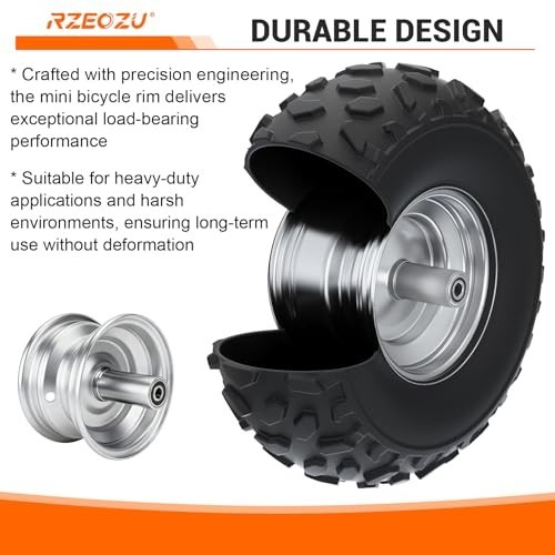 6 Inch Front Mini Bike Wheel Rim Kit for Coleman Baja Doodlebug Motovox