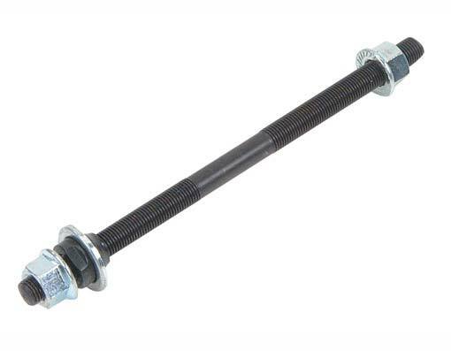 175MM LONG STEEL HUB AXLE 24 TEETH IN BLACK USED FOR COASTER WHEEL.
