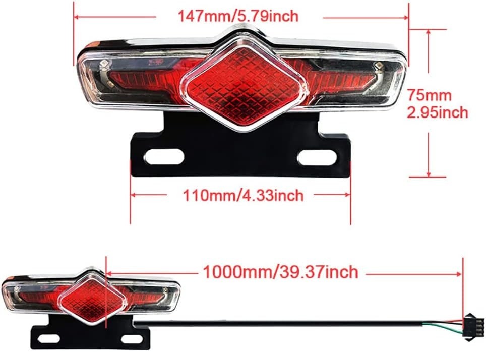 Ebike Light Set 36V 48V 52V 60V Lithium Conversion Kit Headlight Tail Horn