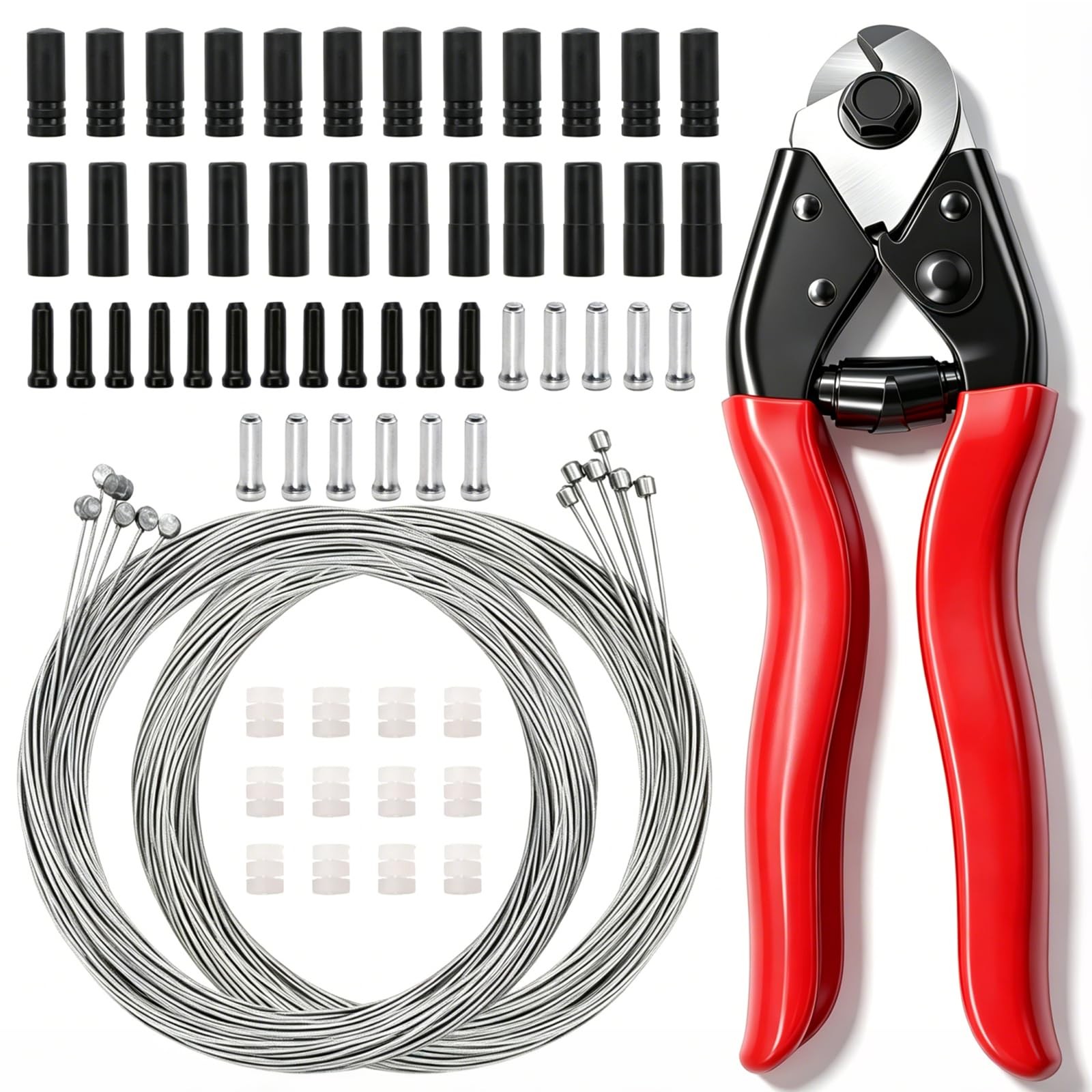 73 Pcs Silver Universal Bike Brake Cable and Housing Kit