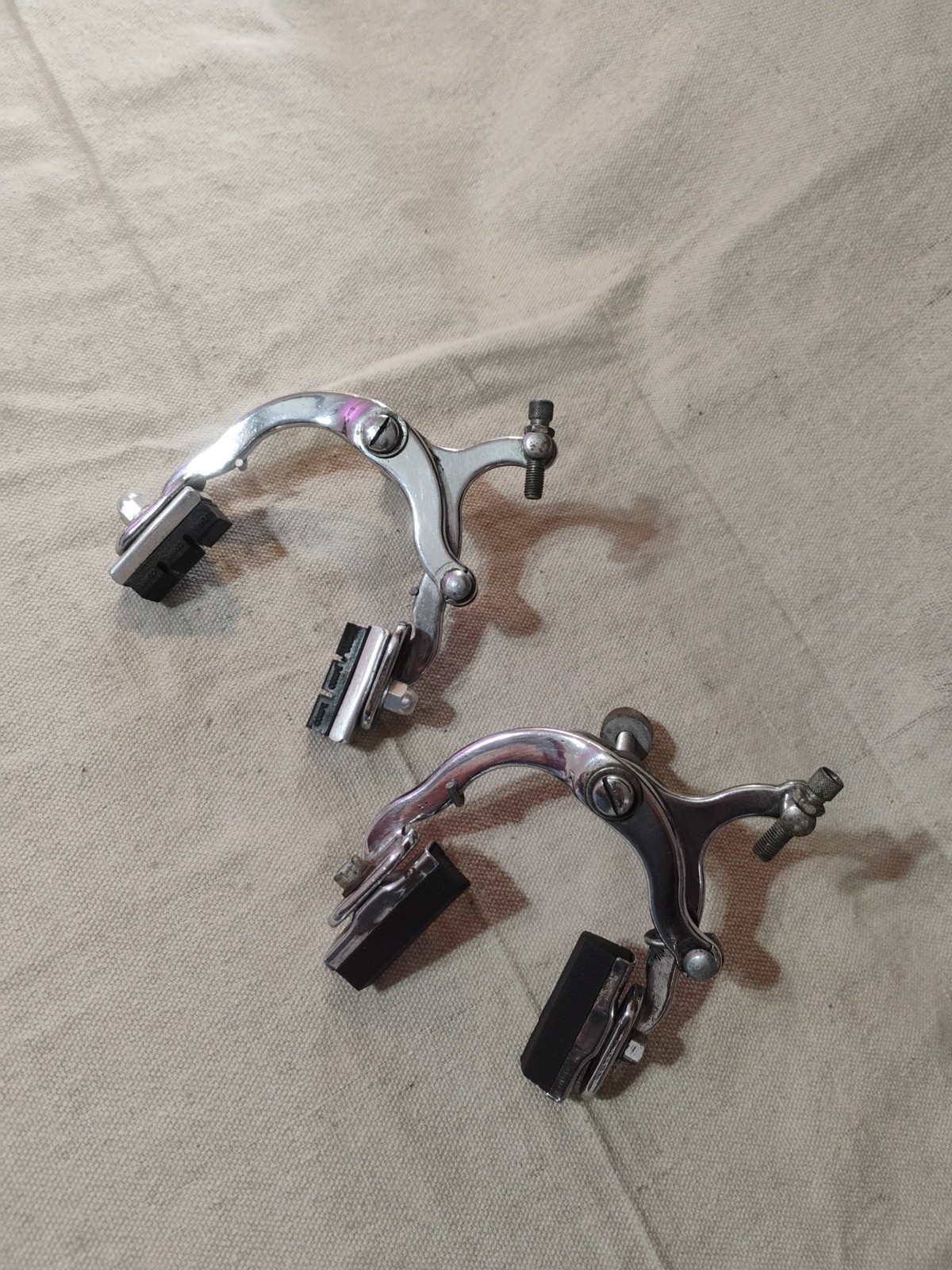 Vintage Raleigh Chrome Side Pull Brake Calipers Made In England