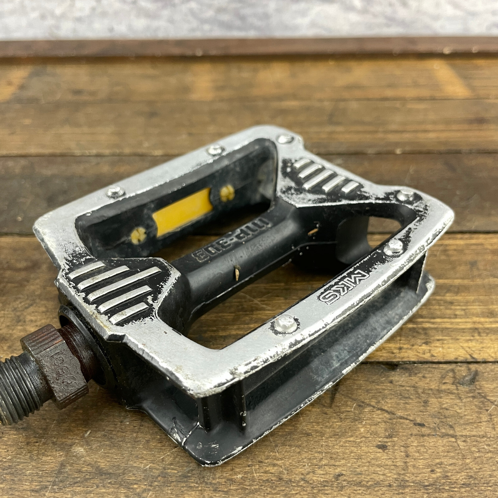 Vintage MKS MP-303 Pedals 9/16 In Old School BMX Freestyle MTB 3pc Alloy