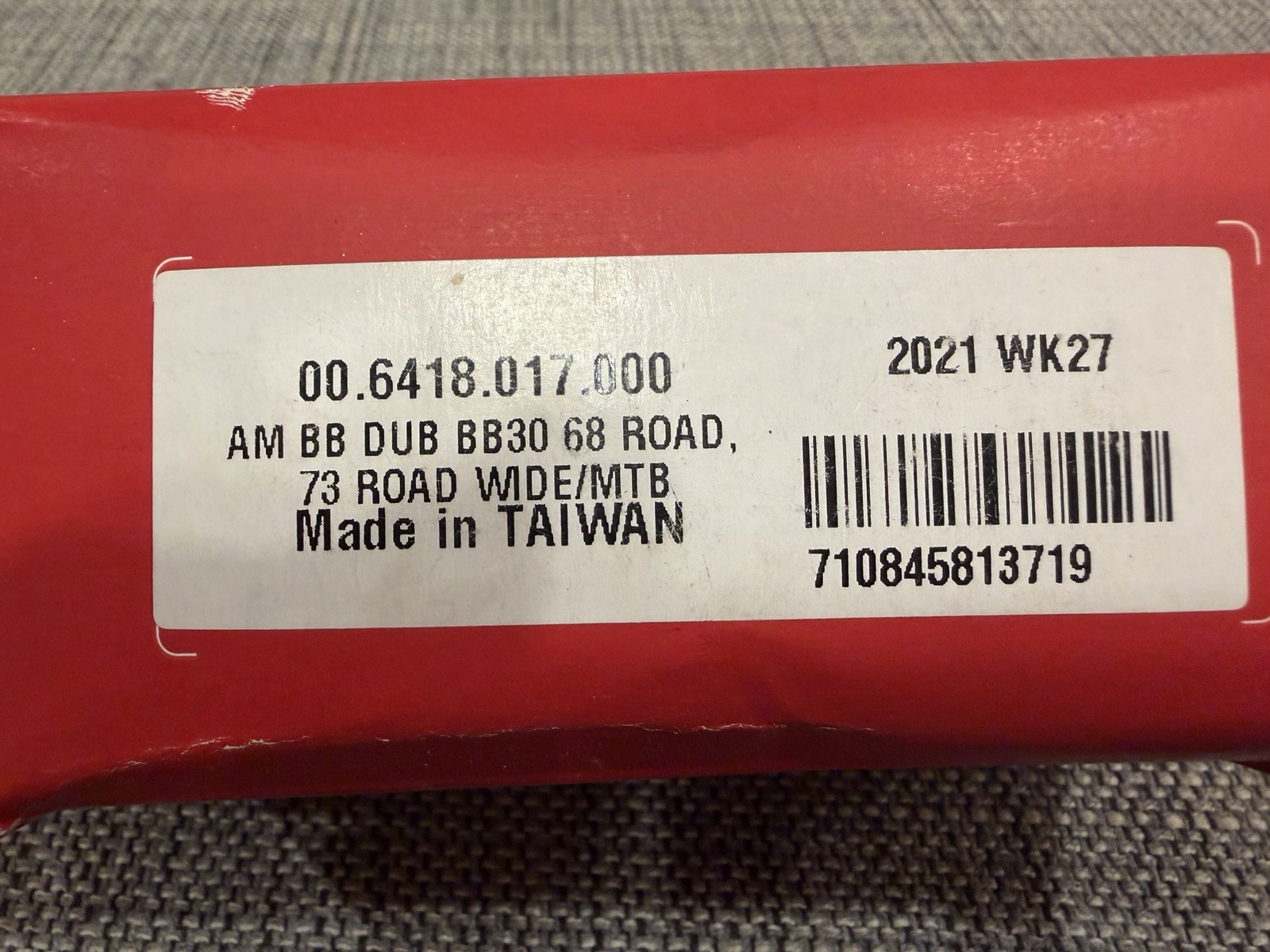 SRAM DUB BB30 Bottom Bracket 68/73mm Road MTB Black 00.6418.017.000