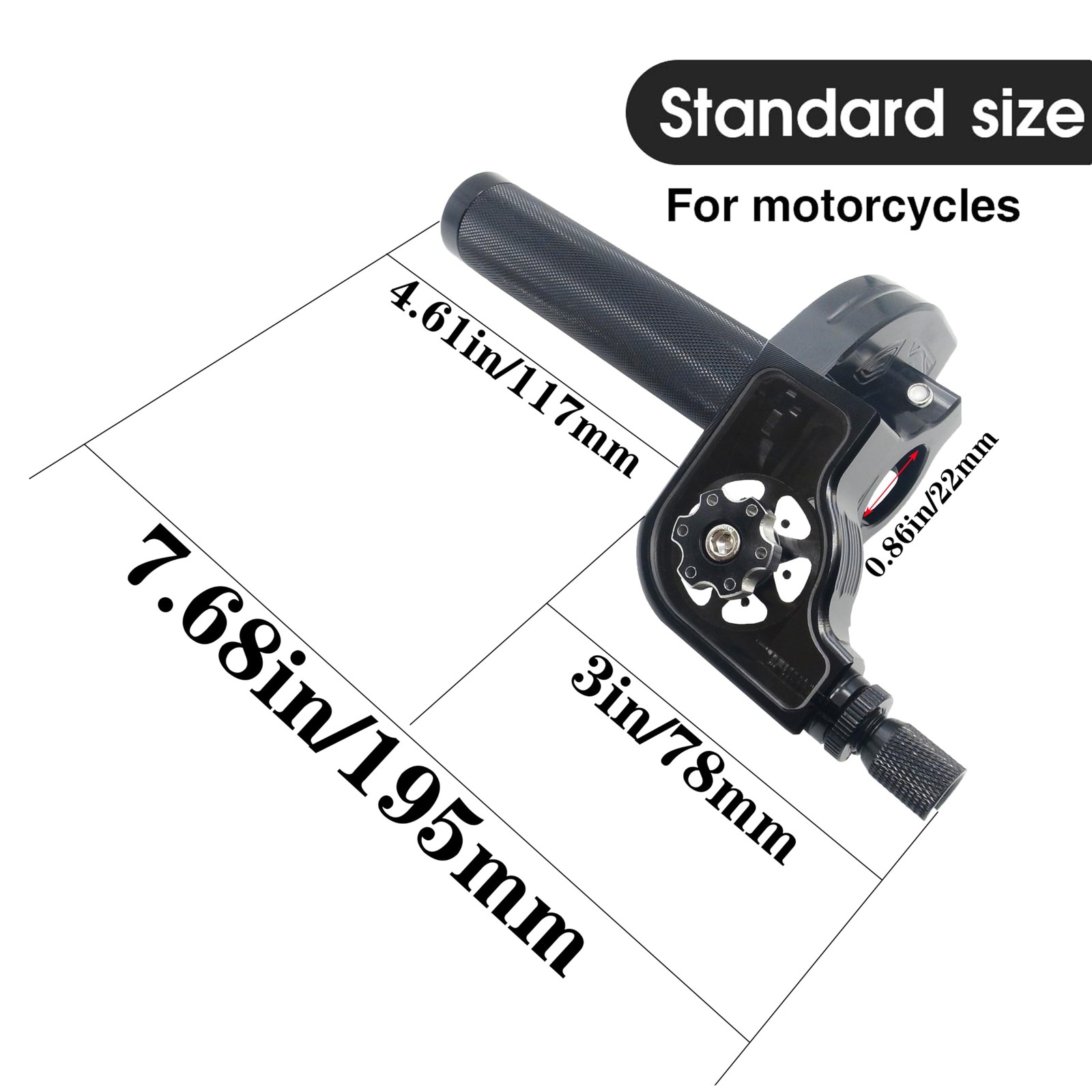 Jxpang Motorcycle Throttle Grip 7/8 22Mm Cnc Aluminum Quick Twister Throttle