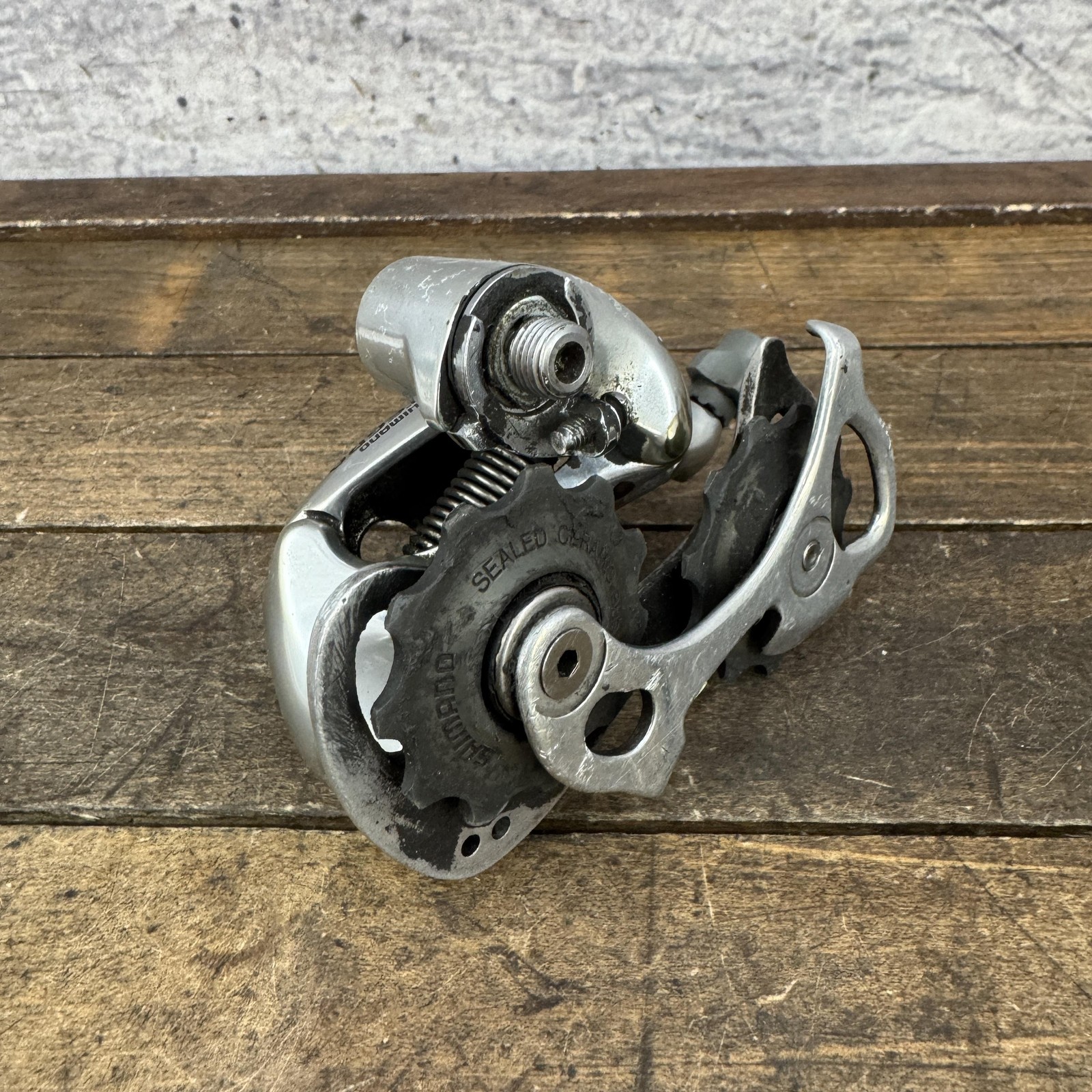 Vintage Shimano Ultegra RD-6500 Rear Derailleur Short Cage Silver Japan 220g