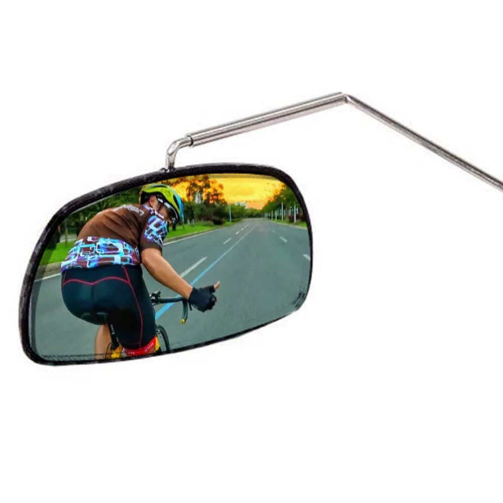 Mirror Bicycle Glass Bike View Rear Handlebar Cycling Rearview Eyeglass HD Lens