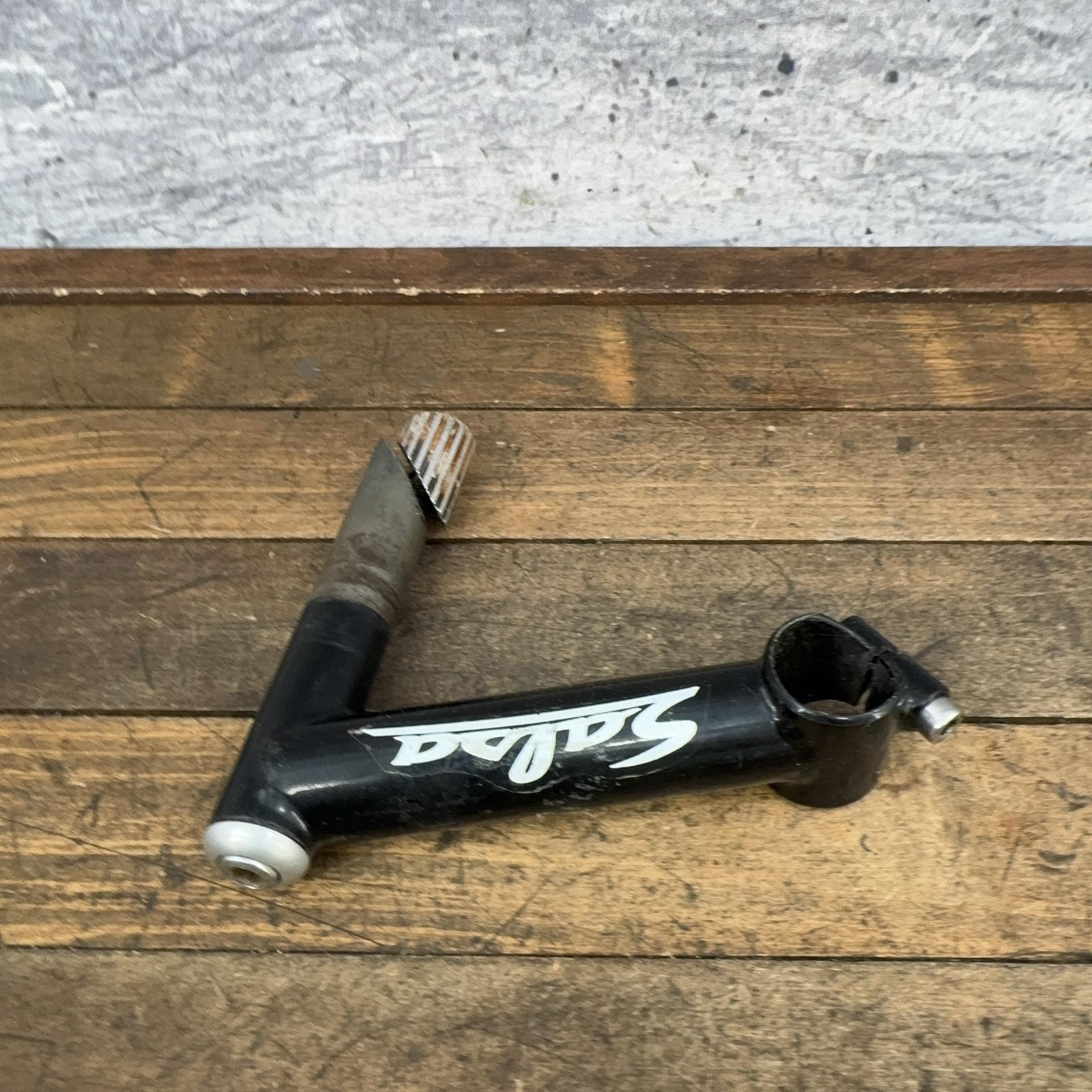 Vintage Salsa Quill Stem 25.4 Clamp Black Steel 130 mm Drop 22.2 1″