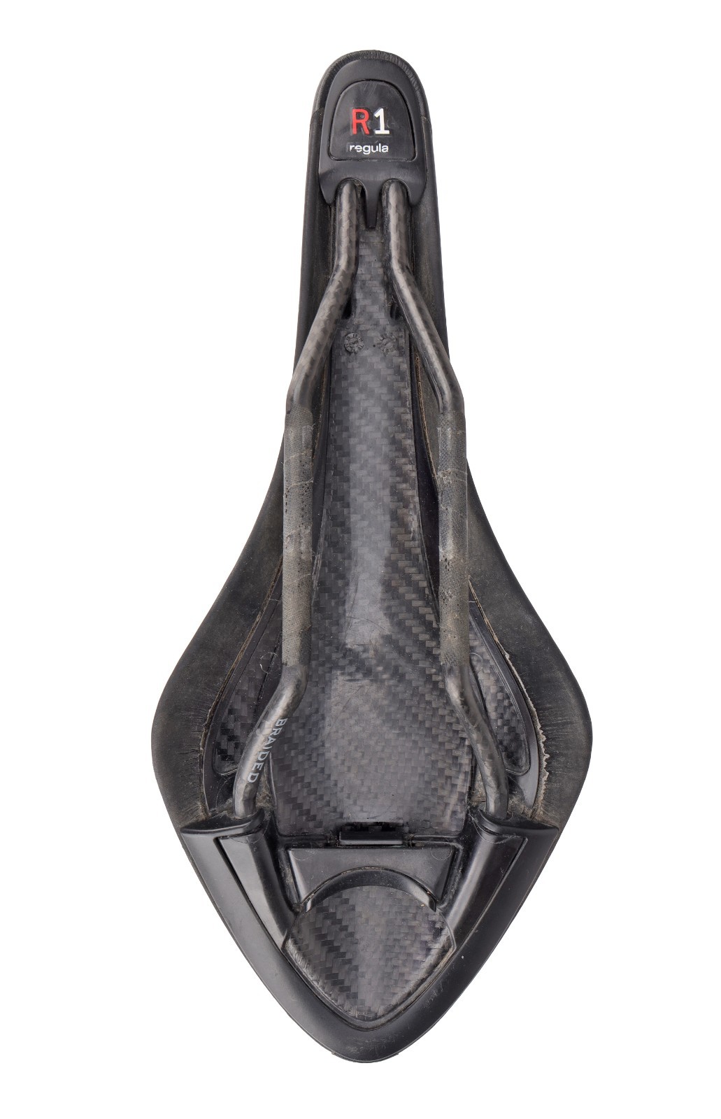 Fizik Arione R1 Regular Carbon Road Bike Saddle 124mm 8x 10mm Braided Rail BLACK