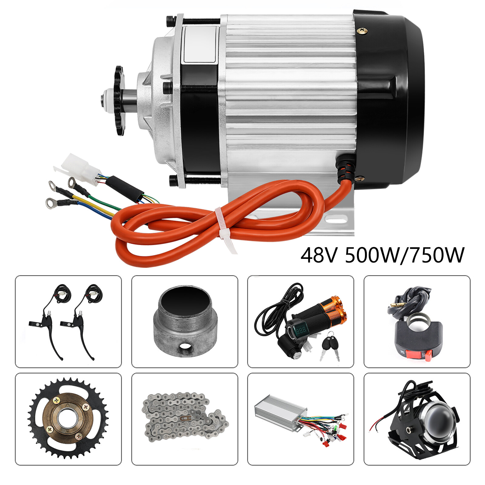 New 48V 750W Electric 3-wheel Bike Brushless Motor Kit For Adults Tricycle Trike